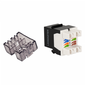 Keystone module, RJ45, category 6А, UTP, 180 degrees